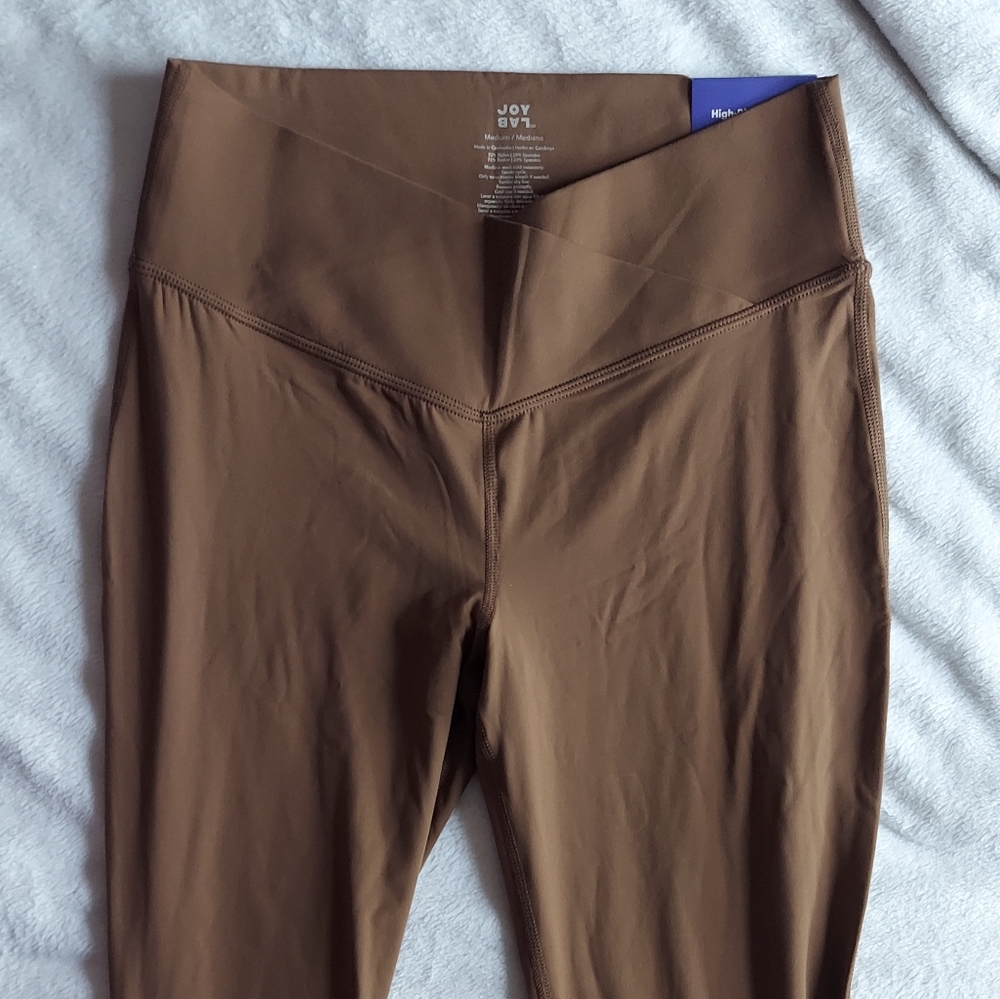 JoyLab Brown Leggings with Tapered Fit
